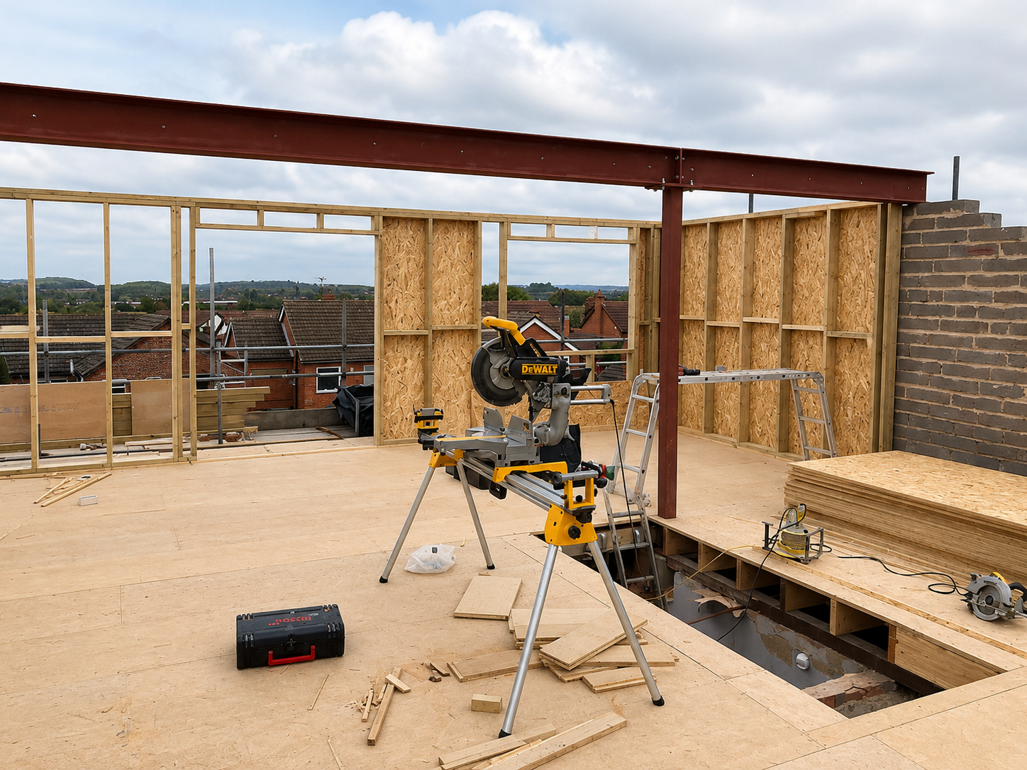 RSJ steel beam installation and structural alterations London